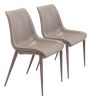 Magnus Dining Chair (Set of 2) Brown & Walnut