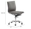 LIDER PLUS ARMLESS OFFICE CHAIR GRY