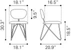 NOVI DINING CHAIR BRN