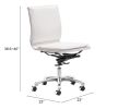 LIDER PLUS ARMLESS OFFICE CHAIR WHT