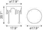 DRIP SIDE TABLE BRS