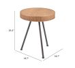 STUART SIDE TABLE BRN