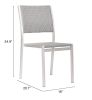 METROPOLITAN ARMLESS DINING CHAIR GRY