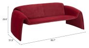 HORTEN SOFA RED