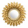 SUNFLOWER ROUND MIRROR GLD