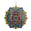 1pc 3D Hanging Wind Spinner Outdoor Decor For Garden Wind Chimes Metal Yard Spinners 3D Stainless Steel Spinner Gifts Mandala 3D Spinner With 360¬∞ Ro