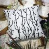 [Black Branch] Decorative Pillow Cushion / Floor Cushion (23.6 by 23.6 inches)