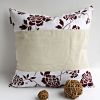 Onitiva - [Floral Ocean] Linen Stylish Patch Work Pillow Cushion Floor Cushion (19.7 by 19.7 inches)