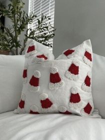 Santa hat throw pillow cover, 20x20 inch