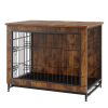 VEVOR Dog Crate Furniture, 32 inch Wooden Dog Crate with Double Doors, Heavy-Duty Dog Cage End Table with Multi-Purpose Removable Tray, Modern Dog Ken