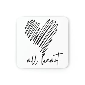 Home Decor, Coaster Set - 4 Piece Home/office, Say It Soul, All Heart Black Line Art Print