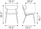 CHARON DINING CHAIR BRN