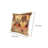 18 x 18 Square Accent Pillow, Printed Unique Quatrefoil Design, Polyester Filler, Brown, Orange, Yellow