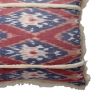 18 x 18 Handcrafted Square Cotton Accent Throw Pillow, Floral Ikat Dyed Pattern, Fringe Accent, Multicolor