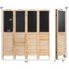 4-Panel Folding Privacy Room Divider Screen with Chalkboard