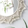 gif1pc, Boho Macrame Round Mirror - Woven Wall Hanging for Apartment, Home, Bedroom, Living Room Decor