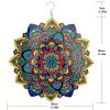 1pc 3D Hanging Wind Spinner Outdoor Decor For Garden Wind Chimes Metal Yard Spinners 3D Stainless Steel Spinner Gifts Mandala 3D Spinner With 360¬∞ Ro