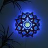 Lotus Mandala Yoga Wall Lamp, Bohemain Style Wood Wall Scone, Ambient Night lights, Creative Gifts