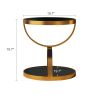 Luxury Stainless Steel End Table Decor with Storage Shelf for Home & Living Room |Gold Coffee Table|Outdoor & Indoor Furniture