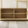 Rattan bookshelf 5 tiers Bookcases Storage Rack with cabinet for Living Room Home Office