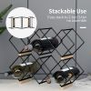 Mecor Countertop Wine Rack, 5 Bottle Tabletop Wine Holder Storage Stand with Stylish Design, Perfect for Home Decor, Bar, Wine Cellar, Basement, Cabin