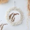 gif1pc, Boho Macrame Round Mirror - Woven Wall Hanging for Apartment, Home, Bedroom, Living Room Decor