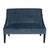 fur44" Settee,Polyester Fabric Rich Upholstery Modern Style For Living room,Blue