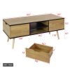 Coffee table, computer table, solid wooden leg support,Furniture Home Decor,Open Storage Shelf suitable Hidden Compartment for living room, dining roo