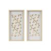 Natural Capiz with Gold Foil 2-piece Shadowbox Wall Decor Set