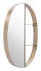 LATITUDE OVAL SHELF MIRROR BRZ