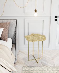 LOTUS SIDE TABLE GLD