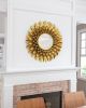 SUNFLOWER ROUND MIRROR GLD