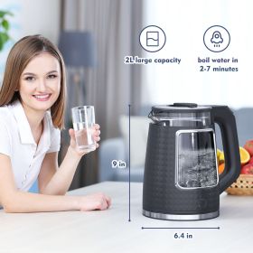 Electric Tea Kettle For Boiling Water (Color: Black)