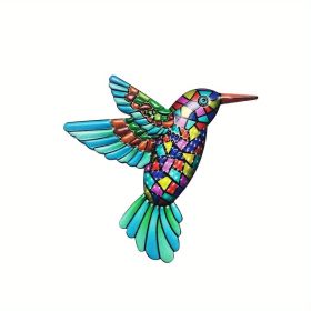 1pc/4pcs, Metal Hummingbird Wall Art Decor, Metal Birds Outdoor Wall Sculpture Decoration Hanging, Room Decor, Home Decor, Wedding Decor, Holiday Deco (style: Model C)