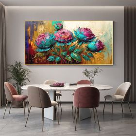 Hand Painted Oil Painting Large Original Flower Oil Painting On Canvas Canvas Wall Art Abstract Colorful Painting Boho Wall Decor Custom Painting Livi (style: 1, size: 100x150)