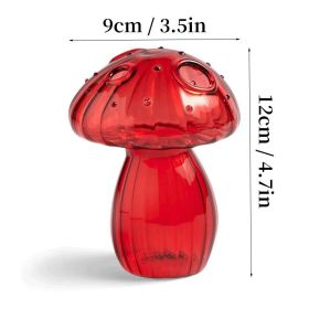 7 Style Mushroom Glass Vase Creative Hydroponics Vases Aromatherapy Bottle Desktop Crafts Ornament Living Room Home Office Decor (Color: HGA0012459-B, Ships From: CN)