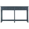 Console Table Sofa Table Easy Assembly with Two Storage Drawers and Bottom Shelf for Living Room, Entryway