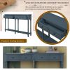 Console Table Sofa Table Easy Assembly with Two Storage Drawers and Bottom Shelf for Living Room, Entryway